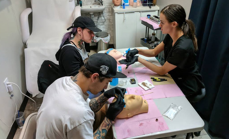 brow training element